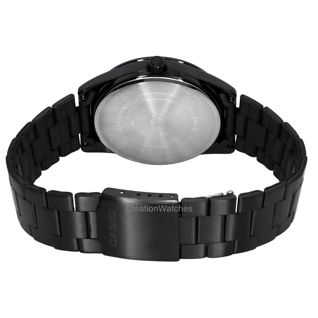 Casio Ceas pentru bărbați, cu cadran verde, din oțel inoxidabil, placat cu ioni, cu quartz, MTP-VD03B-3A