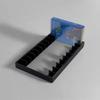 1/2 Pcs Cassette Tape Organizer Rack - 16 Slots For Easy Storage Black Plastic Display Stands Storage Box