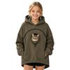 Sudadera con capucha de moda para niños con bolsillo para mascotas para niños y niñas, Ropa casual para el día a día y para jugar