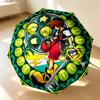 Keyblade Adventure 8 Ribs 3Fold Black Glue Uv Protection Umbrella Sun Protection Rainproof Compact Folding Umbrella For Travel Daily Use C923148