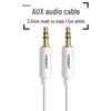 PISEN 3.5mm Male-to-Male Stereo Audio Cable, 1.5m, White, Car & Headphone Aux Connector.