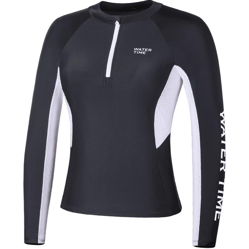 WATERTIME Women s Conservative Long Sleeve Rash Guard Swimsuit M