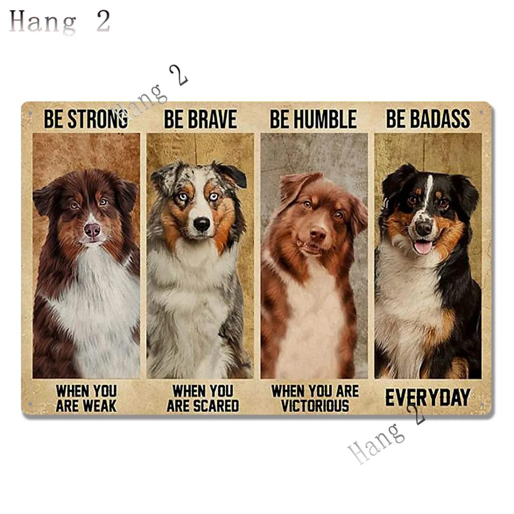 Aussie Metal Tin Sign Wall Decor Australian Shepherd Dog Bath Soap Poster Hanging Plaque Aluminum Signage Posters x Inch
