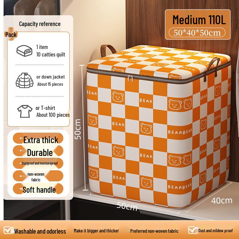 Waterproof Fabric Storage Bag - Large Capacity for Quilts, Comforters, and Closet Clothes