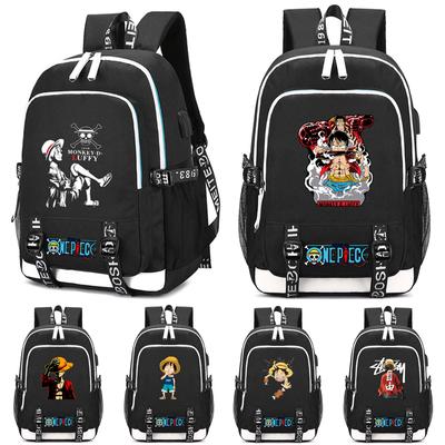 Anime One Piece Charge Versatile Bag Document Bag for Boy Girl Back To School Book Bag Large Capacity Student Goku Bag Men Women Leisure Travel Bag
