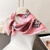 Luxury 70X70Cm Square Silk Scarf For Women Sexy Leopard Dot Geometric Print Shawl Wrap Fashion Accessory Hair Tie Bandana Hijab