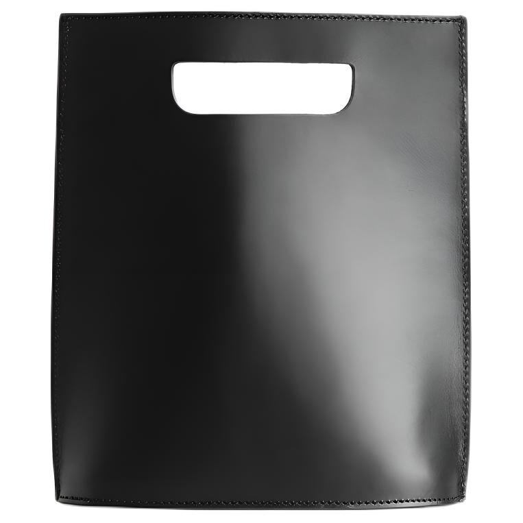 COS Folio Handwoven Leather Tote Bag Mini Women bags Black 1294241001 Black