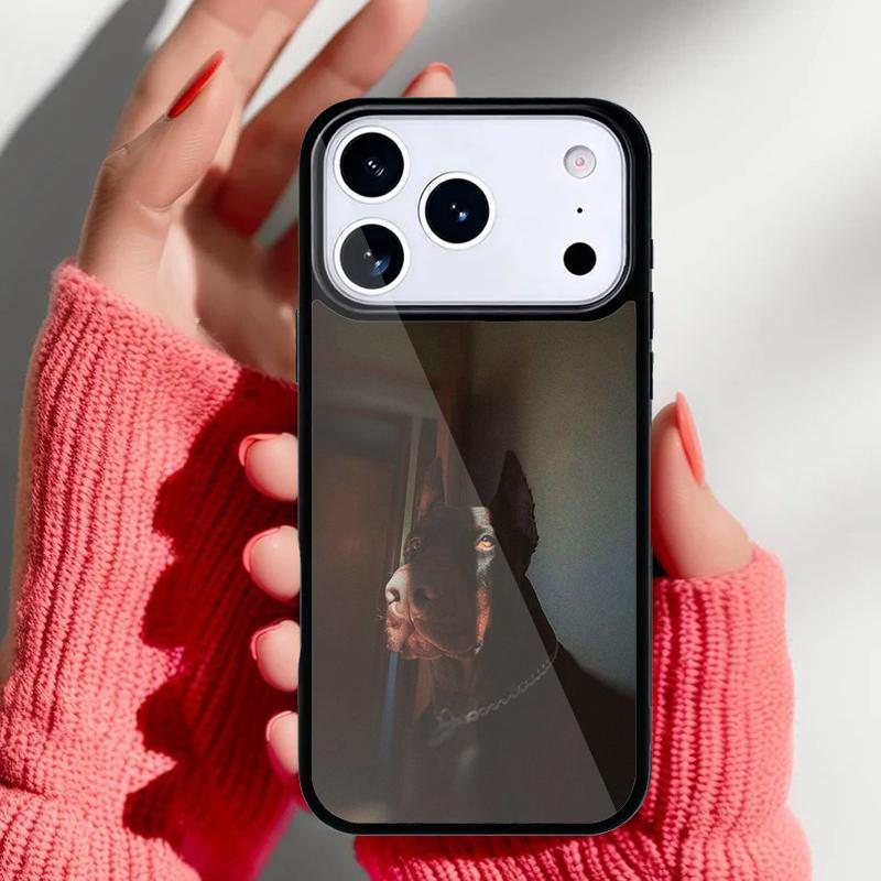 Dobermann Hund Handyhülle für iPhone 17 16 15 14 13 Pro Max Rückabdeckung für 12 11 Pro Hülle
