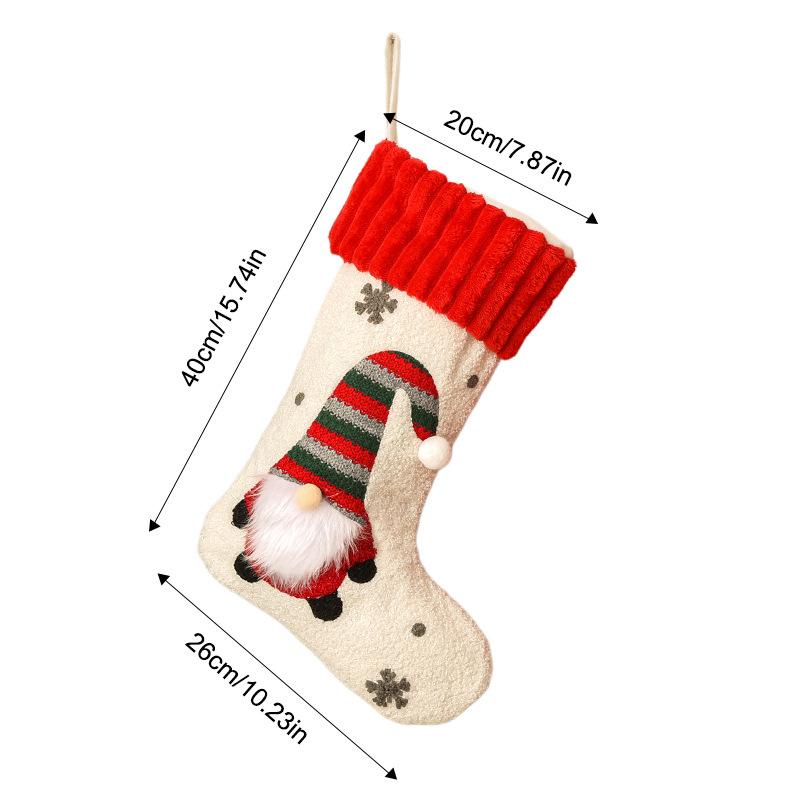 Weihnachtsstrumpf für Kinder, Geschenktasche und Baumschmuck