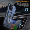 For iPhone 14 Pro Max Case Rotatable Kickstand PC+TPU Drop Protection Phone Cover