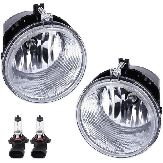 PIT66 Fog Lights Compatible with Ford Explorer 2006-2010 W/Rectangular Lens/Fit Ford Explorer Sport Trac 2008-2010 W/Rectangular Lens Halogen Front Fit Grand Cherokee 2005-2