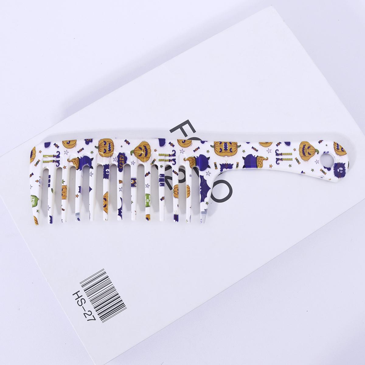 

1pc Halloween themed wide toothed comb - anti tangling, gentle hair care, easy to untie hair knots, suitable for all hair types