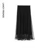Langzi Retro Polka Dot High-Waist Skirt