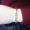 Purple Gold-Plated Rose Gold Shiny Ring Ring Ring Bracelet Simple Fashion Colored Gold Jewelry High Sense
