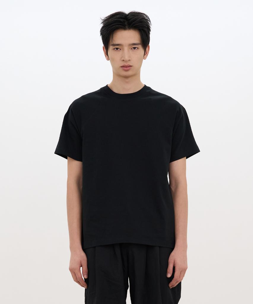 Kasakasa Curved Raglan T-Shirt Black