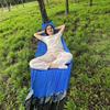 Cooling Mesh Hammock Portable Outdoor Camping Swing Sturdy Ice Silk Hanging Bed  Balcony