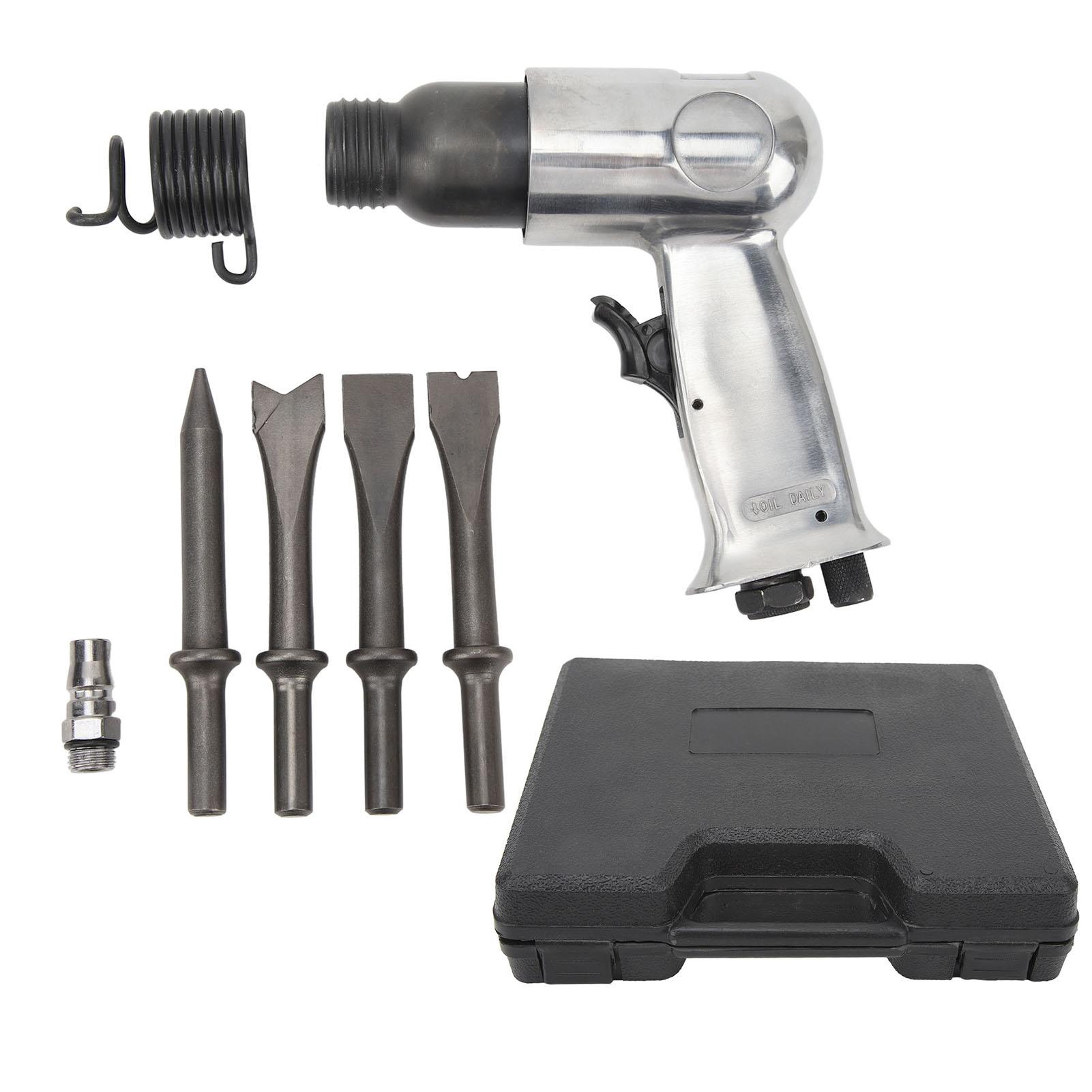 Air Hammer Kit Heavy Duty Pneumatic Chisel Drill Tool Power Hammer for Car Repair Brake Pad Rust Removal 150mm Short