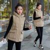 Women Long Loose Puffer Vest Quilted Hooded Fall Winter Fashion Lightweight Padded Down Cotton Vests Female Oversized Warm Gilet