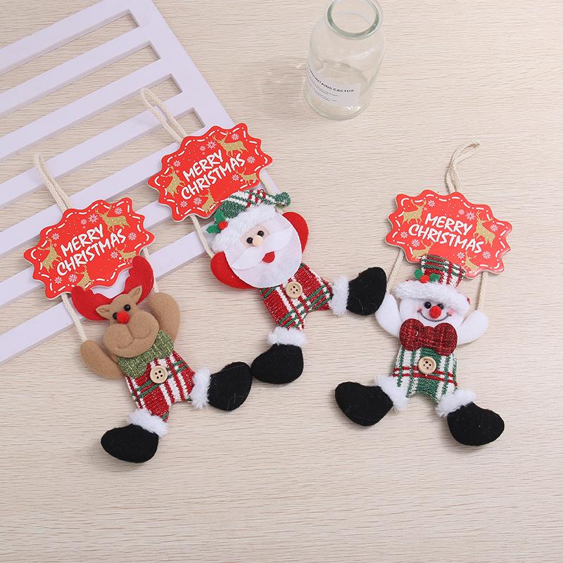 Weihnachts-Hängedekoration Weihnachtsmann Schneemann Anhänger Neujahr Hausparty Deko Weihnachtsbaum Zubehör Navidad 2025 Zubehör