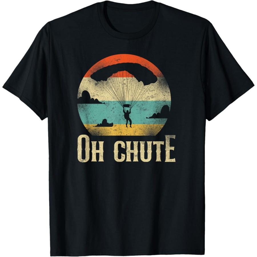 

Прыжки с парашютом О Парашют Параплан Ретро Винтажная Футболка M чёрный