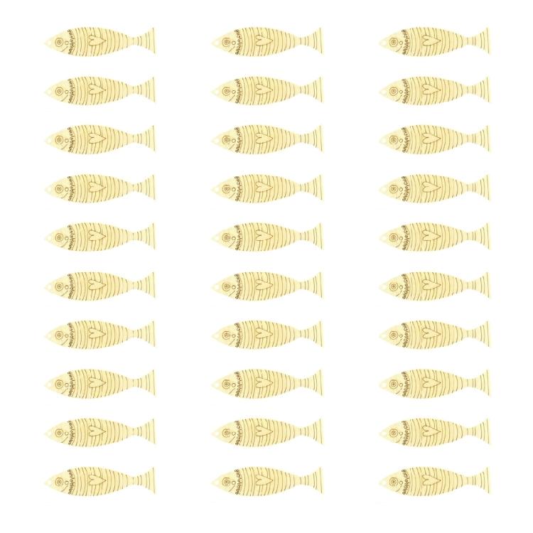 30 Unpainted Wooden Fish Templates DIY Artistic Projects Home Party Natural Design