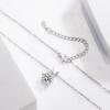 Weihuaxia Titanium Steel Necklace Snowflake Zircon Pendant Advanced Sense Qixi Festival Clavicle Chain