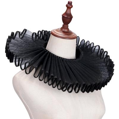 Elegant Shakespeare-krage med volanger Vintage Retro Ruff-krage Kragtillbehör