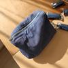 Checkered Striped Fabric Cosmetic Bag Square Three-dimensional Zipper Storage Bag Travel Portable Liner Bag Makeup Bag