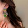 Cross-Border Mardi Gras Sparkling Rhinestone Statement Earrings