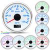 30KMH,60KMH,80KMH,120KMH,200KMH GPS Speedometer Gauge with Antenna 7Color LED 52mm Speed Meter for Marine Boat Car 12V24V