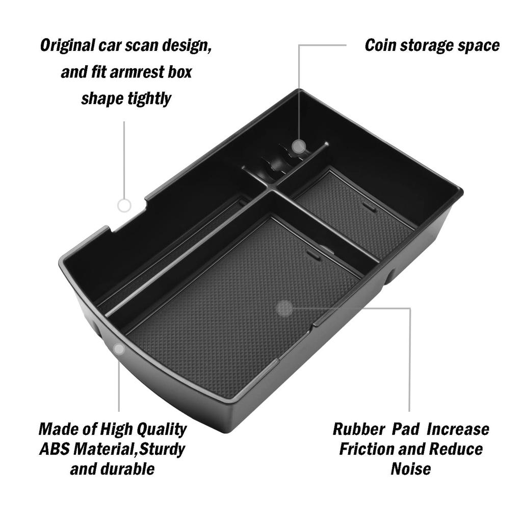 Center Console Organizer for Subaru Ascent 2019-2025 Armrest Box Interior Accessories, Insert Tray Storage with Coin Holder