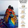 1pc Peacock Feathers Lightweight Flannel Blanket, Comfortable and Warm Blanket, for Office and Camping Sofa Bed, Livingroom046
