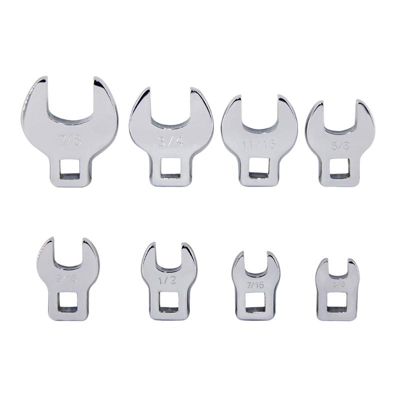 Krähenfuß-Schlüssel-Set 3/8 Zoll Antrieb Metrisches Krähenfuß-Schlüssel-Set Kohlenstoffstahl 10mm 11mm 13mm 14mm 16mm 18mm 19mm 22mm