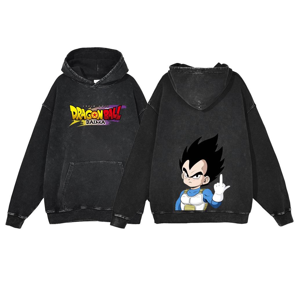 Anime Dragon Ball DAIMA 440g Vintage Streetwear Cotton Hooded Sweatshirt