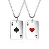 OPK Men's Necklace Black Peach A Necklace Poker Pendant