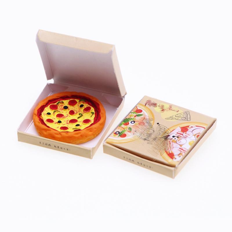 Doll House Mini Simulation Take-Out Box Pizza Small Doll Miniature Food Play Scene Props Display Model