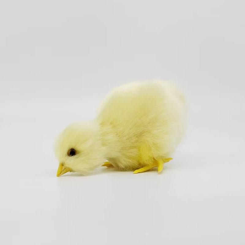 Mini Sne Model Lovely Doll Easter Plush Chick Kids Toy Lifelike Bird Simulation Furry Chicken Home Party Decorations