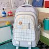 Schoolbag Korean version of Mori primary school schoolbag female high-value plaid contrasting colors college style high-quality backpack for middle 