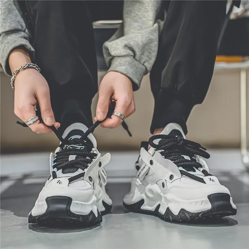 39-44 Niche Leather Breathable Retro Sports Shoes - Four Seasons - Hong Kong Style - Outdoor Trend