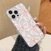 Lovely Pink Bow Pattern Wireless Charge Phone Case For iPhone 16 15 14 13 12 11 Pro Max 16E XS X XR 7 8 Plus SE2 Cover