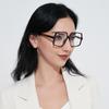 Glasses 95172 Square Large Frame Trend Flat Mirror