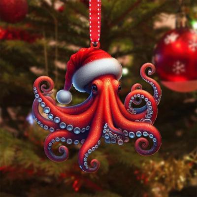 Pingentes de Natal 2D São os Pingentes Decorativos Festivos Ideais e Presentes para Amantes de Animais de Estimação