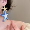 Raffia Grass Starfish Ear Pendant Elegant Star Dangle Earrings Unique Starfish Earrings  Party