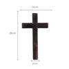 Suministros religiosos Cruz católica cristiana colgante de pared artesanía de madera negra decoración de pared cruzada