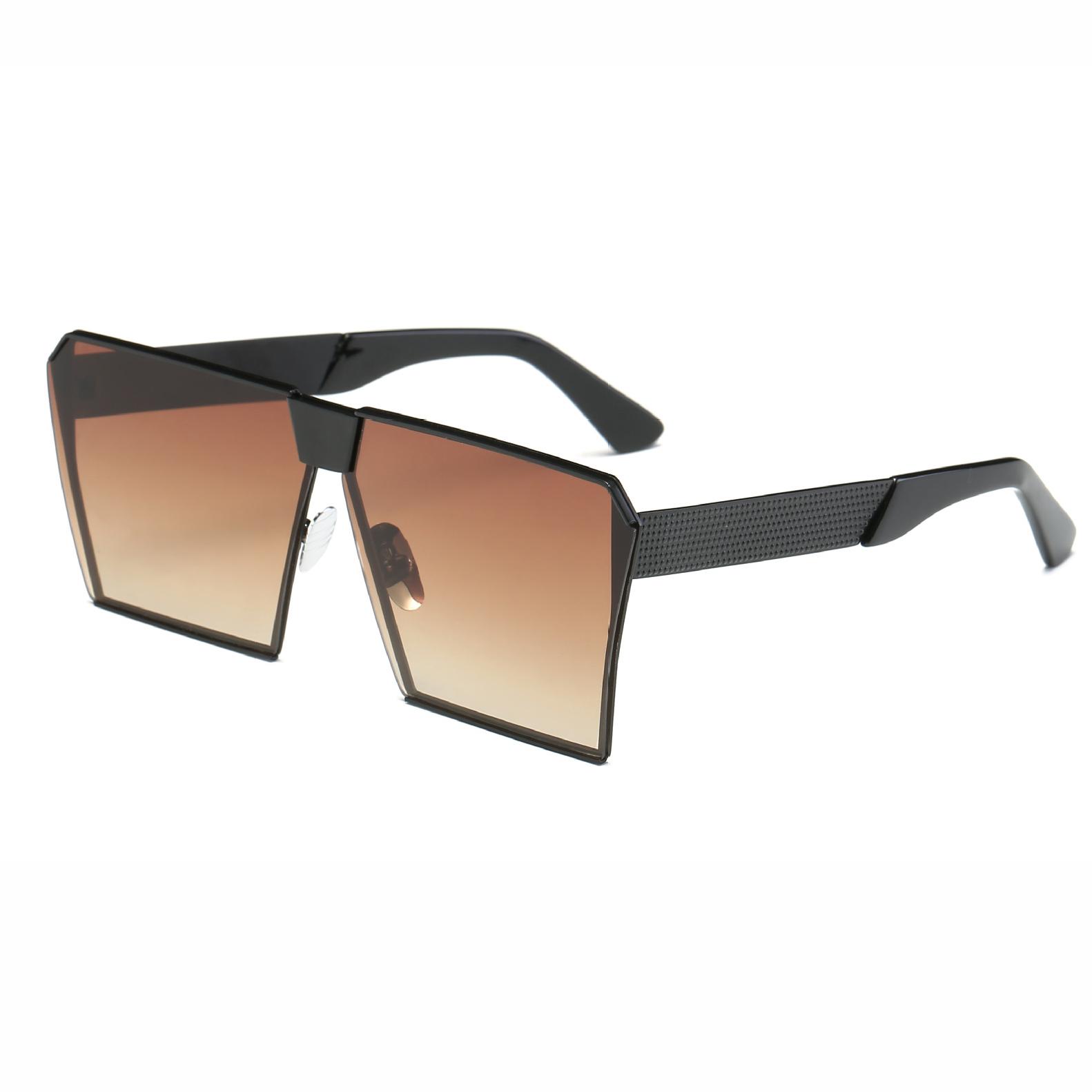 

Fashion Luxury Brand Designer Oversized Square Sunglasses Women For Men Vintage Flat Top Mirror Shades Trend Punk Sun Glasses