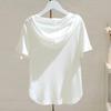 Hooded Short Sleeve T Shirts Women Streetwear Summer College Females Fashion Korean Arrival All Match Drawstring