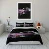 Purple Drift Car Graphic Print Bedding Duvet Cover Set  (1*Duvet Cover 2*Pillowcases, without duvet insert)