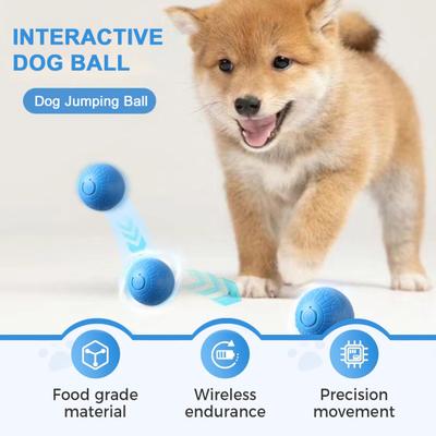 Interaktywna zabawka piłka dla psa Smart Jumping Electric Vibrating Pet Bounce Ball USB Rechargeable Automatic Movement Ball Dog Toys for Dogs & Cats
