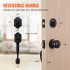 SucceBuy Front Door Handle Deadbolt Set Front Door Lock Set with Interior Knob Adjustable Hole Spacing Single Cylinder Handleset