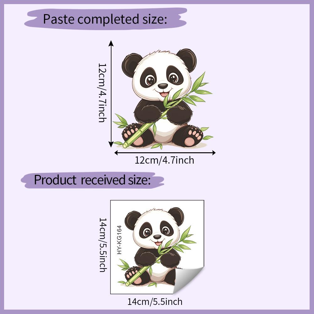 

Self Adhesive Switch Plate Stickers Cartoon Panda Bamboo Peel and Stick Removable Waterproof 14x14cm